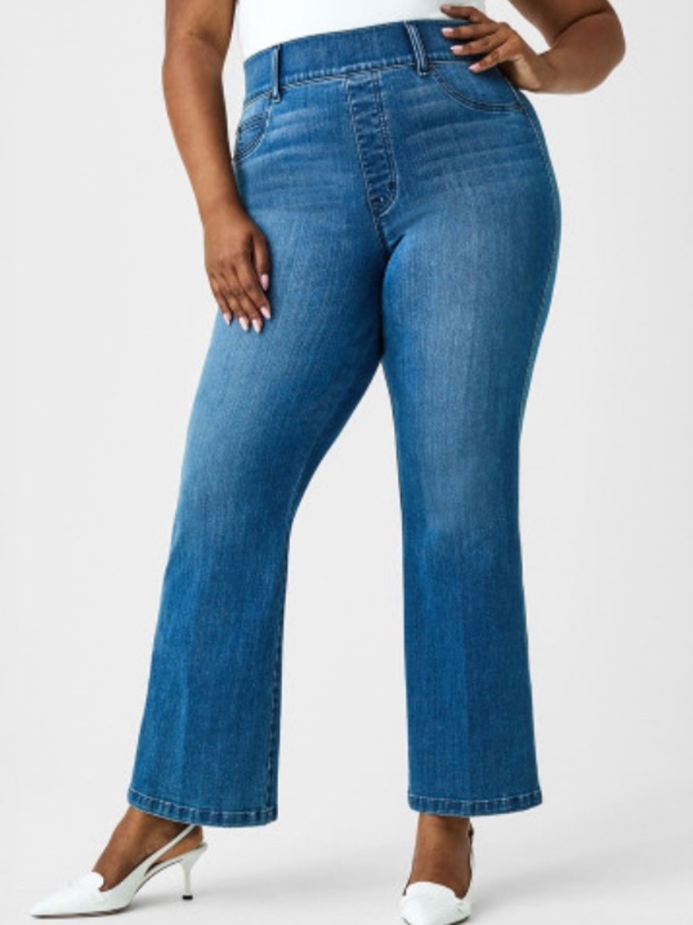 Spanx Kick Flare Jeans Vintage Indigo Wash Size XL
